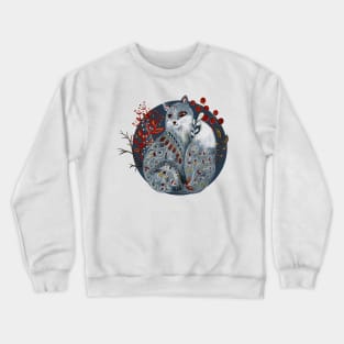 Nordic Folk Art Fox, Woodland Animal Folk Art Crewneck Sweatshirt